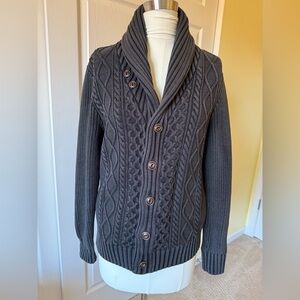 LLBean Women’s Gray Cable Knit Sweater